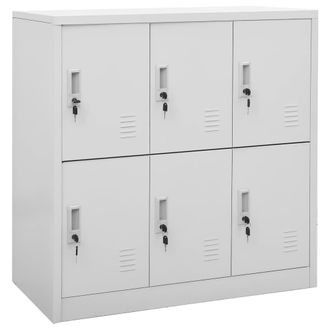 vidaXL Armario Taquilla De Acero Gris Claro 90x45x92,5 Cm Vidaxl