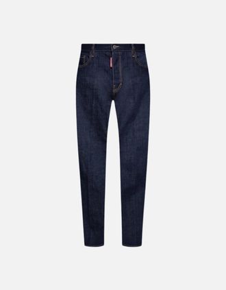 Dsquared2 Mens Dsquared2 Dark Navy Blue Rinse Wash 642 Jeans - Size: 34/32