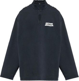 Balenciaga Turtleneck Sweatshirt - Heren - Vesten met rits - Zwart - L - Katoen - Hoodies & sweatvesten