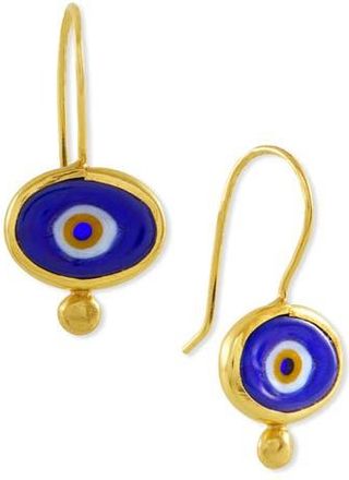 Ottoman Hands Alara Evil Eye Drop Earrings in Brass at Nordstrom
