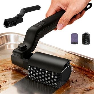 OEM Cepillo El&eacute;ctrico Para Parrilla - Limpiador Inal&aacute;mbrico - Limpieza De Parrillas - Rotaci&oacute;n De 400 Rpm - Longitud De 42,6 Cm - Negro