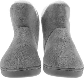 UPKOCH Ladies Winter Boot Slippers with Plush Lining Lightweight High-top Indoor Footwear for Ankle Support and Heel Protection Non-slip Warm Fuzzy Home Shoe