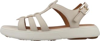 Geox Nebula 2.0 C S - Dames - Sandalen - Beige - 37 EU - Leer - Schoenen