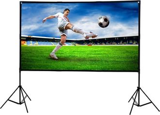 OEM Extralink Pantalla Proyector Con Tr&iacute;pode 84 Pulgadas - Pantalla Plegable Y Port&aacute;til 16:9 Para Hd/4k, Para Exterior Y Presentaciones - Pvc Mate Antiarr