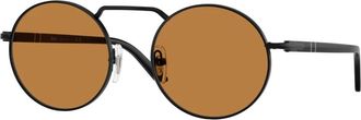 Persol Stijlvolle zonnebril in bruine tint - unisex - Zonnebrillen - Zwart - 53 MM - Accessoires