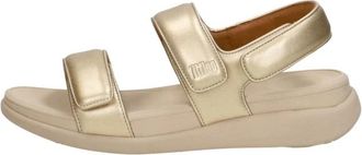 FitFlop F-Mode Go Verstelbare Flatform Sandalen - Dames - Sandalen - Geel - 39 EU - Schoenen