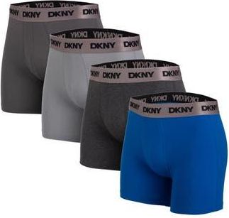 DKNY Pack of 4 Boxer Briefs in Jet/Grey/Blue at Nordstrom Rack, Size X-Large