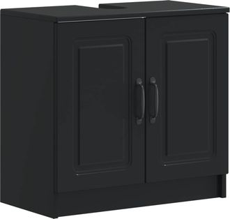 vidaXL Mueble De Lavabo Para Ba&ntilde;o Utrecht Negro 59,5 X 31,5 X 59 Cm Vidaxl