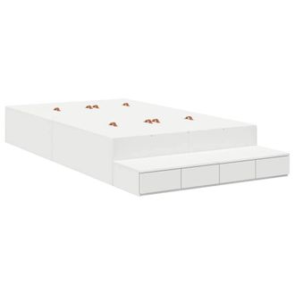 Berkfield Home Storage Bed Frame White 120x200 cm
