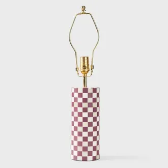 Mela Artisans Checkered Bone Inlay Table Lamp Base in Lavender at Nordstrom