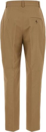Moschino Womens Cotton Trousers Beige