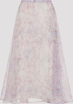 Alberta Ferretti Gonna midi in organza stampata Alberta Ferretti