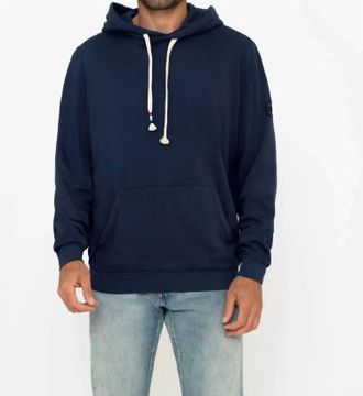 Sol Angeles Circle Waves Pullover Hoodie In Indigo