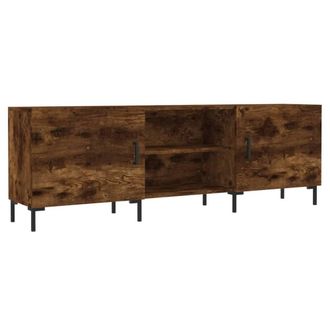 Berkfield Home TV Cabinet Smoked Oak 150x30x50 cm Engineered Wood in Brown | Size: 150 x 30 x 50 cm