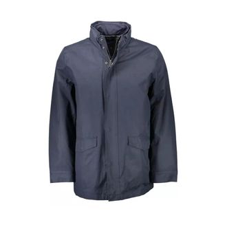 GANT Blauwe Polyester Dubbele Jas - Heren - Zomerjassen - Blauw - S - Polyester - Jassen