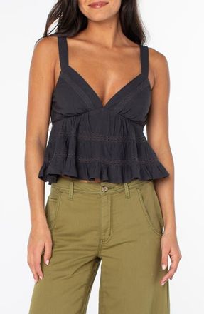 Roxy Layla Tiered Camisole in Phantom at Nordstrom, Size Xx-Large