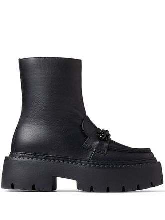 Jimmy Choo London Stivali Bryer con decorazione di cristalli - Nero
