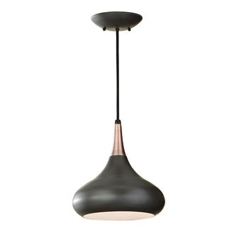 Loops 1 Bulb Ceiling Pendant Light Fitting Dark Bronze LED E27 60W Bulb