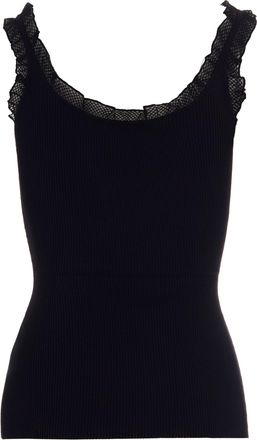 Elisabetta Franchi Womens Knit Top Black Viscose Tops