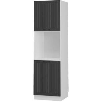 Vicco Armario Para Horno Empotrado Fame-line, Antracita Casa De Campo, 60 Cm Abierto