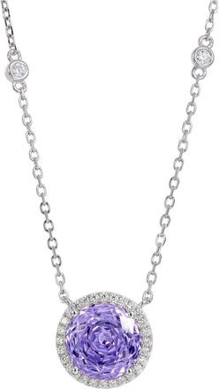Savvy Cie Jewels Silver Cz Pendant Necklace