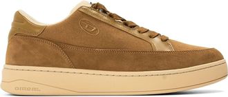 Diesel Mens Sina Low Top Court Sneakers in Bistre - Brown - Size UK 11.5