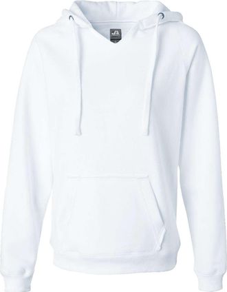 J. America Womens Sueded V-Neck Hooded Sweatshirt