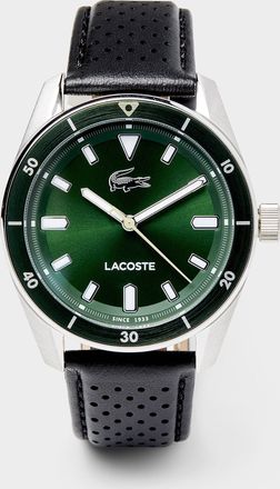 Lacoste Mens Green dial leather-band Boston watch