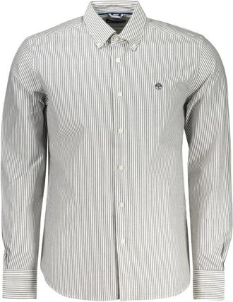North Sails Gestreept Shirt met Lange Mouwen - Heren - Casual Overhemden - Wit - M - Katoen - Overhemden