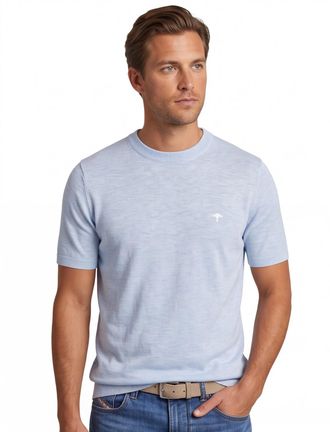 Fynch-Hatton Gebreid t-shirt Fynch Hatton lichtblauw