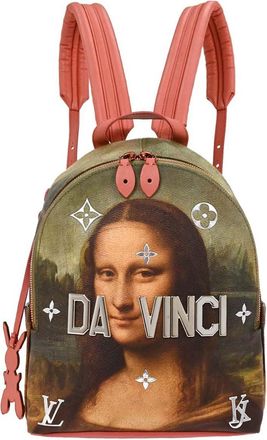 Louis Vuitton Palm Springs Backpack Limited Edition Jeff Koons Da Vinci Print Canvas Multicolour Canvas Backpack Bag (Pre-Owned)