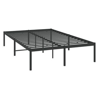 vidaXL Estructura De Cama Sin Colch&oacute;n Metal Negro 120x190 Cm Vidaxl