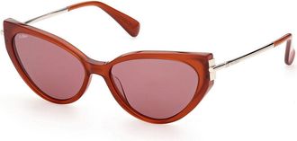 Max Mara MM0028 44S Womens Sunglasses Orange Size 57