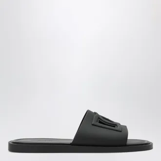 Dolce & Gabbana Black rubber beachwear slides