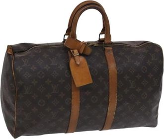 Louis Vuitton Pre-owned Weekend Bags, female, Brown, Size: ONE SIZE Louis Vuitton Vintage Monogram Canvas Keepall Travel Bag