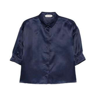 Alberta Ferretti Dames, Blouses & Shirts, Blauw, Maat: 2XL