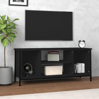 vidaXL Vidaxl - Mueble De Tv Madera Contrachapada Negro 102x35x45 Cm