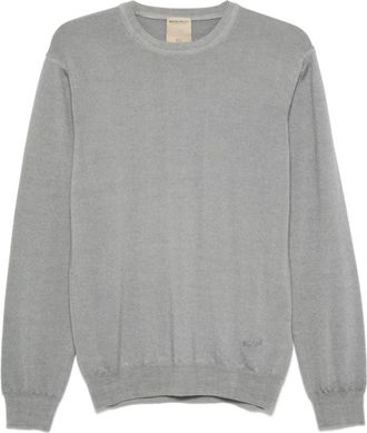 Woolrich Vintage Parel Grijs Crewneck Trui - Heren - Ronde hals truien - Grijs - 3XL - Wol - Truien & Vesten