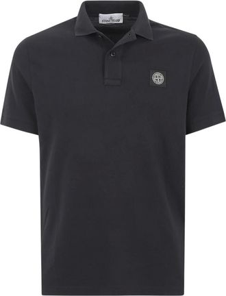 Stone Island Tops, Heren, Blauw, M, Slim Fit Polo