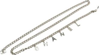 Chanel Pre-owned Belts, female, Gray, Size: ONE SIZE Pre-owned Metal Belt