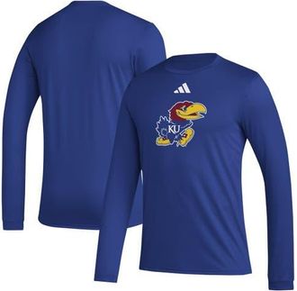 adidas Mens adidas Royal Kansas Jayhawks Primary Locker Logo Pre-Game Long Sleeve T-Shirt at Nordstrom, Size Xx-Large