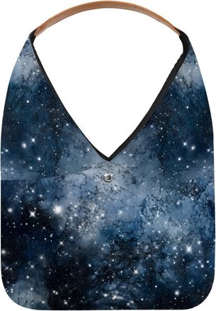 Generic Mysterious Starry Sky Star Reusable Lightweight Grocery Bags - Foldable Into Compact Pouch, Washable & Sturdy, Multipurpose for Shopping and Travel