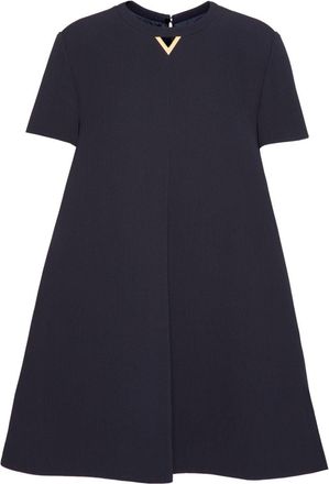 Valentino Garavani Structured Couture mini dress - women - Cotton - 40 - Blue
