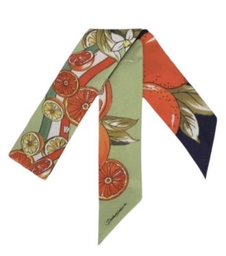 Dolce & Gabbana Floral Sicily Orange Maiolica Mini Scarf