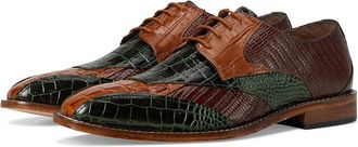Stacy Adams Tristano Bike Toe Lace-Up Mens Lace Up Wing Tip Shoes Green : 10.5 M, Leather