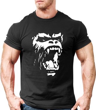 Generic Gorilla Roar Gym T-Shirt, Mens Gym Clothing Workout Training Bodybuilding Fitness Adults Top (Black, 4XL, 4X_l)