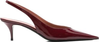 Amina Muaddi Anok Sling 55 - Dames - Pumps - Bruin - 38 EU - Leer - Schoenen