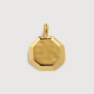 Monica Vinader Gold Octagonal Pendant