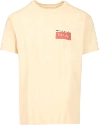 Maison Margiela Cotton T-Shirt - Heren - T-shirts - Beige - S - Katoen - Tops