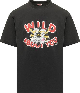 Kenzo Wild Tiger Classic T-Shirt - Heren - T-shirts - Zwart - M - Katoen - Tops